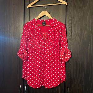 Torrid Disney Minnie Mouse polka dot print blouse